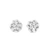 Classic Fireworks 1.15 Carat Diamond Cluster Stud Earrings in White Gold - Image 2