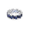 Audrey 4.79 Carat Sapphire and Diamond Eternity Band in White Gold - Image 2