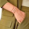 Marrakech Stackable Twisted Bangle Bracelet in Rose Gold - Image 6