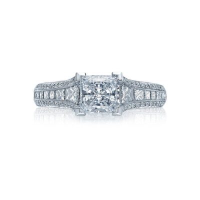 "Classic Crescent" Princess-Cut Diamond Engagement Ring