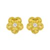 Wild Child 2.95 Carats Yellow Sapphire and 0.20 Carats Diamond Studs in Yellow Gold - Image 2