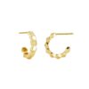 Brillante Small Hoop Earrings in Yellow Gold - Image 2