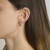 Brillante Small Hoop Earrings in Yellow Gold - Image 3