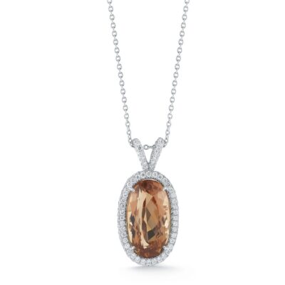 19.45 Carat Imperial Topaz Pendant in Platinum