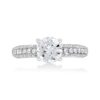 Three-Sided Diamond Engagement Ring in Platinum - Image 4