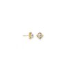 M Collection White Akoya Cultured A+ Pearl Earrings in Yellow Gold - 6mm - Image 2
