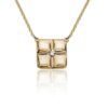 Barcelona Pendant Necklace with 0.04 Carat Diamonds in Yellow Gold - Image 2