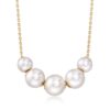 Pearls in Motion Akoya Cultured A+ Pearl Necklace in Yellow Gold - 18 Inches - Image 2