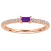The Layla Amethyst and Diamond Ring in Rose Gold - Image 2