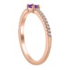 The Layla Amethyst and Diamond Ring in Rose Gold - Image 3