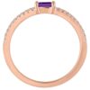 The Layla Amethyst and Diamond Ring in Rose Gold - Image 4