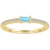 The Layla Aquamarine and Diamond Ring in Yellow Gold - Image 2