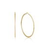 Classic Tube Hoop Earrings in Yellow Gold - Image 2