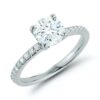 PavÃ© Collection - Round Brilliant-Cut Diamond Engagement Ring - Image 3