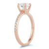 PavÃ© Collection - Round Brilliant-Cut Diamond Engagement Ring in Rose Gold - Image 3