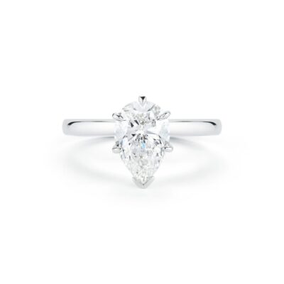 Solitaire Collection - Pear-Shape Diamond Engagement Ring in Platinum