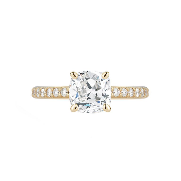 Pavé Collection - Cushion-Cut Diamond Engagement Ring