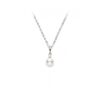 Akoya Cultured A+ Pearl & Diamond Pendant in White Gold - 7.50mm - Image 2