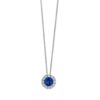 0.30 Carat Sapphire and Diamond Pendant in White Gold - Image 2