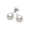 White South Sea Pearl A+ Studs in White Gold - 10mm - Image 2