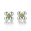 Sequence Pearl Stud Earrings in Yellow Gold - Image 2