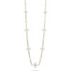 Sequence Pearl Station Necklace in Yellow Gold - 36 Inches - Image 2
