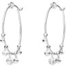 Wind Chime 1.04 Carats Diamond Hoop Earrings in White Gold - Image 2