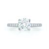 PavÃ© Collection - Round Brilliant-Cut Diamond Engagement Ring - Image 2