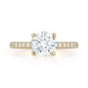 PavÃ© Collection - Round Brilliant-Cut Diamond Engagement Ring in Yellow Gold - Image 2