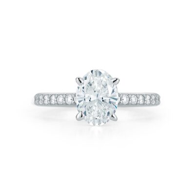 Pavé Collection - Oval Diamond Engagement Ring