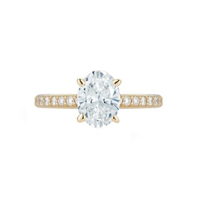 Pavé Collection - Oval Diamond Engagement Ring