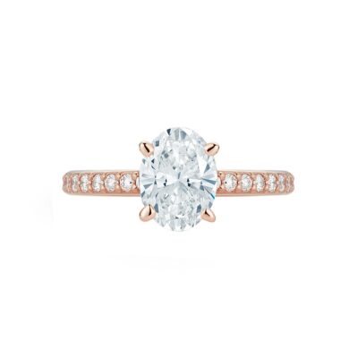 Pavé Collection - Oval Diamond Engagement Ring