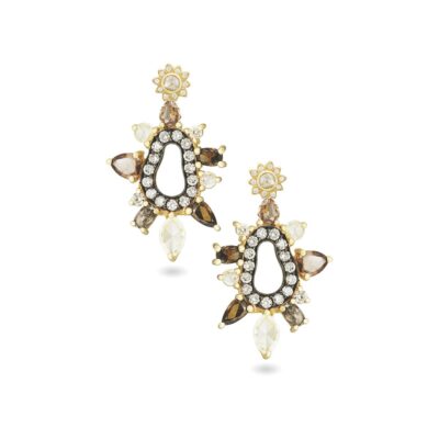 AMT "Rose Soleil" 3.21 Carat Diamond Detachable Drop Earrings in Yellow Gold