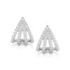 Sarah Leah Four Burst Diamond Huggie Earring in White Gold - Image 2