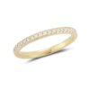 PavÃ© Collection - Single Row Diamond Wedding Band in Yellow Gold - Set 1/2 - Image 2
