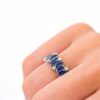 Audrey 4.79 Carat Sapphire and Diamond Eternity Band in White Gold - Image 3
