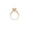 Pretty in Pink Round Brilliant-Cut Diamond Halo Engagement Ring in Rose Gold - Image 3