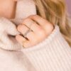Sadie Pearl Diamond Vertical Baguette Eternity Ring in White Gold - Image 4