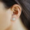 Lauren Joy Large Stud Earrings in Yellow Gold - Image 3