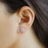 Lauren Joy Large Stud Earrings in Rose Gold - Image 3