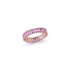 Kristyn Kylie Baguette-cut Pink Sapphire Eternity Ring in Rose Gold - Image 2