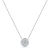 Lauren Joy Large 0.23 Carats Diamond Disc Pendant Necklace in White Gold - 16 Inches - Image 2