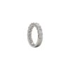 Asscher cut Diamond Half Way Eternity Band in Platinum - Image 4