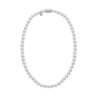 Mikimoto Akoya Cultured A+ Pearl Strand in White Gold - 18 Inches - 8.5mm