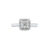 Halo Collection - 0.76 Cushion-cut Diamond Engagement Ring in White Gold (G/SI) - Image 2