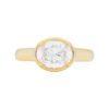 Halo Collection - Bezel Oval-cut Diamond with Hidden Halo in Yellow Gold - Image 2