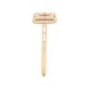 Halo Collection - Bezel Emerald-cut Diamond with Hidden Halo in Yellow Gold - Image 4