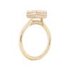 Halo Collection - Bezel Emerald-cut Diamond with Hidden Halo in Yellow Gold - Image 3