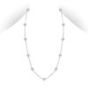 Akoya Cultured A+ Pearl Station Tin Cup Necklace in White Gold - 6x6.5mm - Image 3
