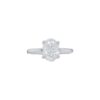 Solitaire Collection - 1.80 Carat Oval cut Diamond Engagement Ring in White Gold (E/VS1) - Image 2